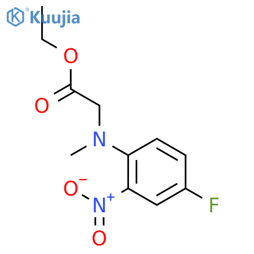 Glycine, N-(4-fluoro-2-nitrophenyl)-N-methyl-, ethyl ester structure