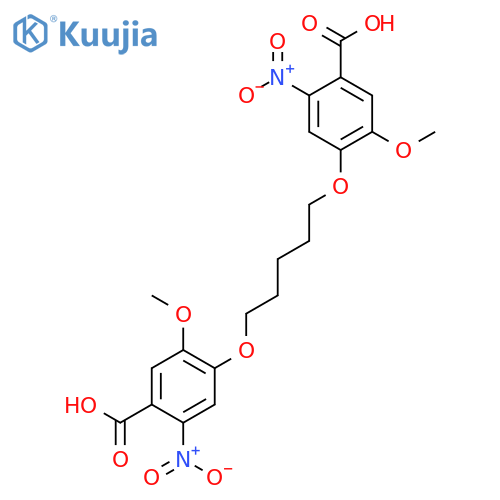 Benzoic acid, 4,4'-[1,5-pentanediylbis(oxy)]bis[5-methoxy-2-nitro- structure