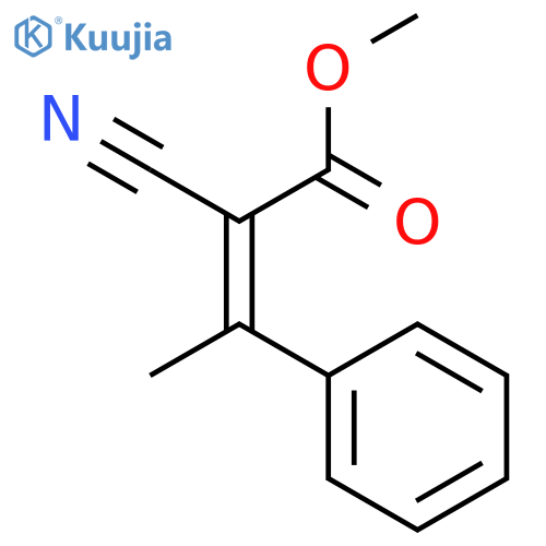 methyl 2-cyano-3-phenylbut-2-enoate structure