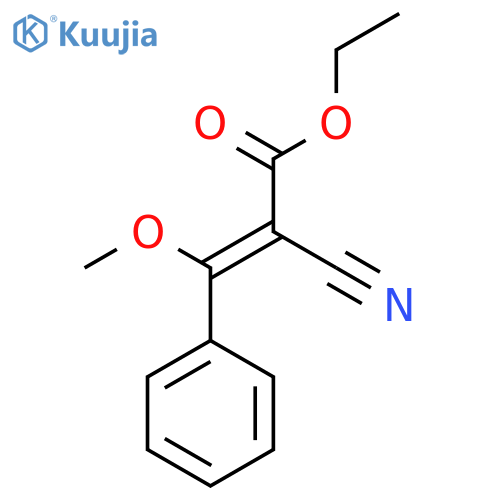 ethyl 2-cyano-3-methoxy-3-phenylprop-2-enoate structure