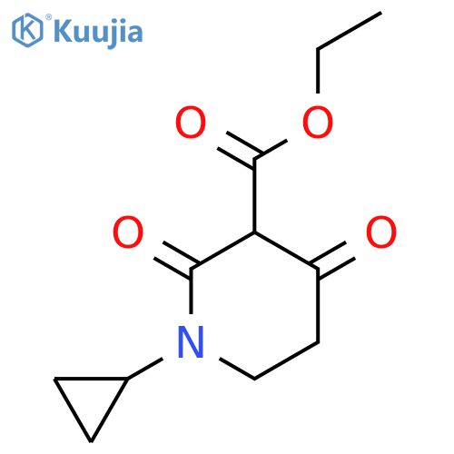 ethyl 1-cyclopropyl-2,4-dioxo-piperidine-3-carboxylate structure