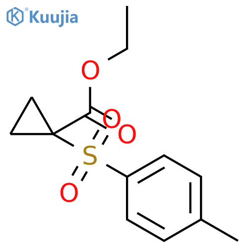 Cyclopropanecarboxylicacid, 1-[(4-methylphenyl)sulfonyl]-, ethyl ester structure