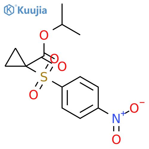 Cyclopropanecarboxylicacid, 1-[(4-nitrophenyl)sulfonyl]-, 1-methylethyl ester structure
