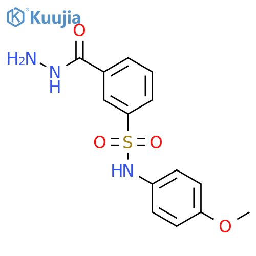 3-(hydrazinecarbonyl)-N-(4-methoxyphenyl)benzene-1-sulfonamide structure