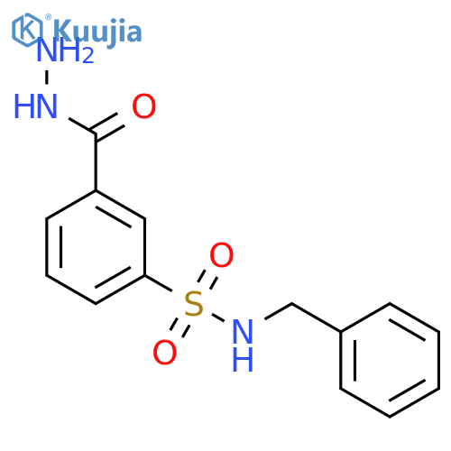 N-benzyl-3-(hydrazinecarbonyl)benzene-1-sulfonamide structure