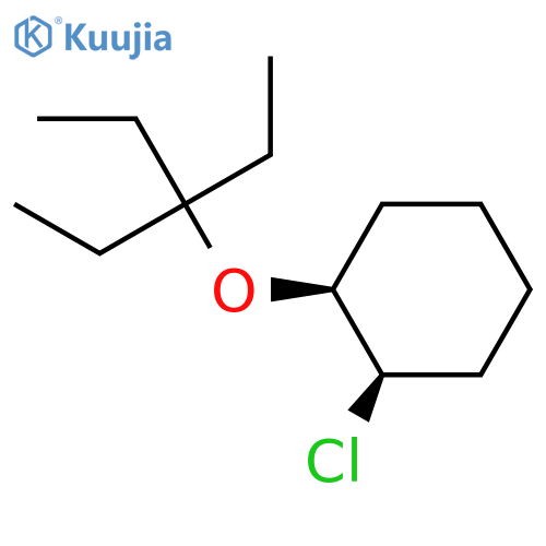 Cyclohexane, 1-chloro-2-(1,1-diethylpropoxy)-, cis- structure