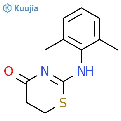 4H-1,3-Thiazin-4-one, 2-[(2,6-dimethylphenyl)amino]-5,6-dihydro- structure