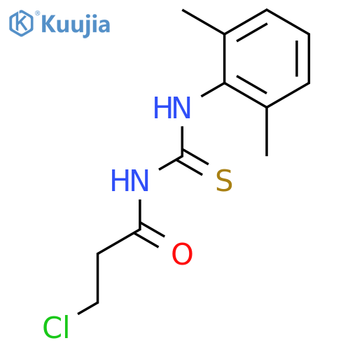 Propanamide, 3-chloro-N-[[(2,6-dimethylphenyl)amino]thioxomethyl]- structure