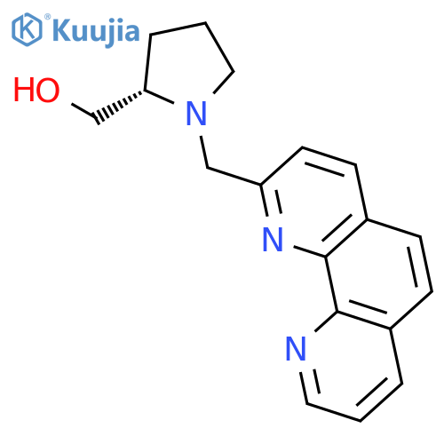 2-Pyrrolidinemethanol, 1-(1,10-phenanthrolin-2-ylmethyl)-, (S)- structure
