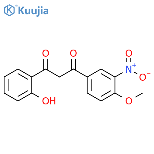 1,3-Propanedione, 1-(2-hydroxyphenyl)-3-(4-methoxy-3-nitrophenyl)- structure