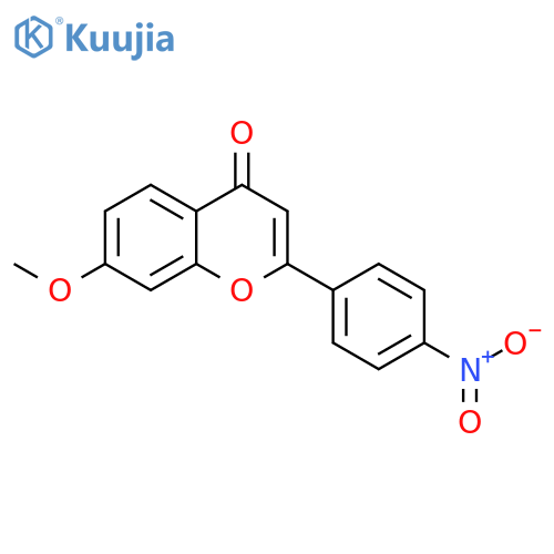 4H-1-Benzopyran-4-one, 7-methoxy-2-(4-nitrophenyl)- structure