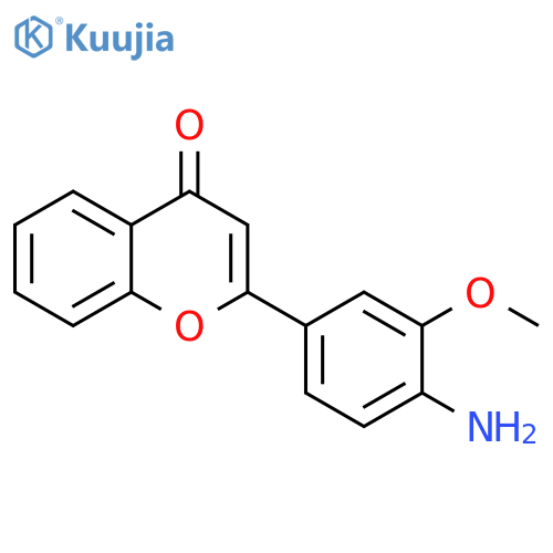 4H-1-Benzopyran-4-one, 2-(4-amino-3-methoxyphenyl)- structure
