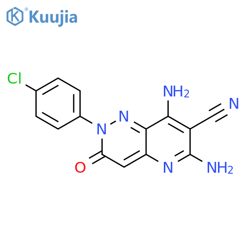 Pyrido[3,2-c]pyridazine-7-carbonitrile, 6,8-diamino-2-(4-chlorophenyl)-2,3-dihydro-3-oxo- structure