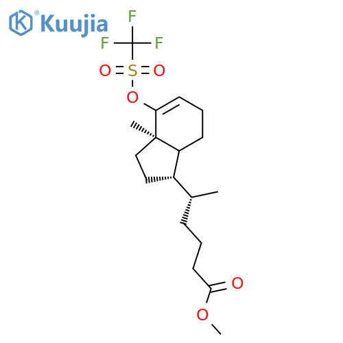 2,3,3a,6,7,7a-Hexahydro-5’,7a-dimethyl-4-hydroxy-indene-(1R)-1’-pentanoic Acid Methyl Ester 4-O-Trifluoromethanesulfonate structure