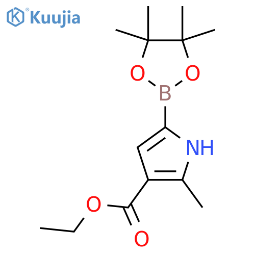 ethyl 2-methyl-5-(4,4,5,5-tetramethyl-1,3,2-dioxaborolan-2-yl)-1H-pyrrole-3-carboxylate structure