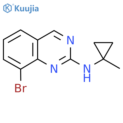 8-bromo-N-(1-methylcyclopropyl)quinazolin-2-amine structure