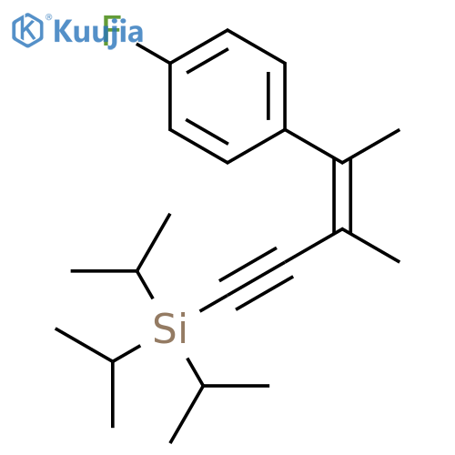 Benzene, 1-[1,2-dimethyl-4-[tris(1-methylethyl)silyl]-1-buten-3-yn-1-yl]-4-fluoro- structure