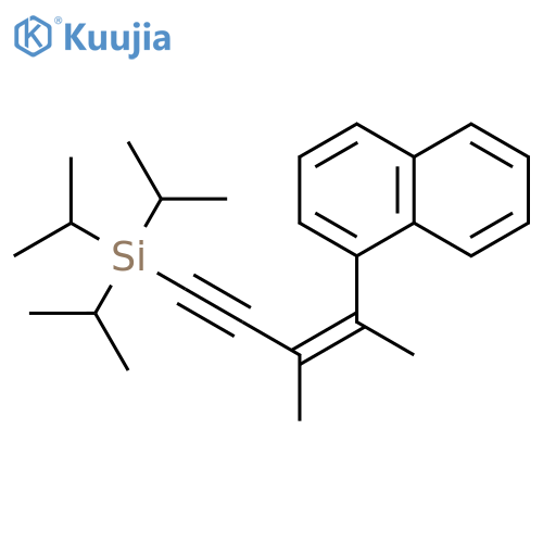 Naphthalene, 1-[1,2-dimethyl-4-[tris(1-methylethyl)silyl]-1-buten-3-yn-1-yl]- structure