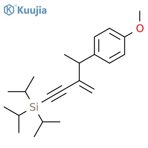 Benzene, 1-methoxy-4-[(1S)-1-methyl-2-methylene-4-[tris(1-methylethyl)silyl]-3-butyn-1-yl]- structure