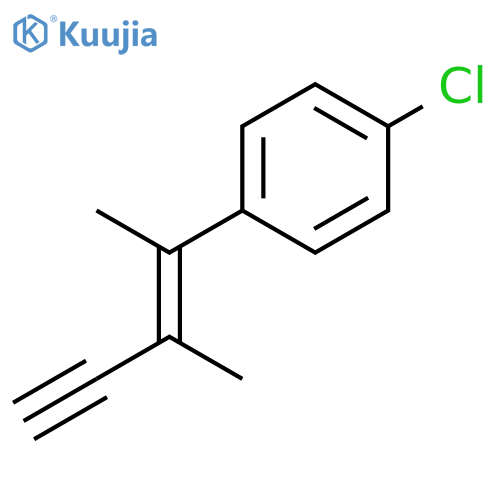 Benzene, 1-chloro-4-(1,2-dimethyl-1-buten-3-yn-1-yl)- structure