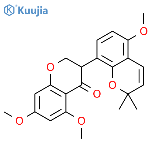[3,8'-Bi-2H-1-benzopyran]-4(3H)-one, 5,5',7-trimethoxy-2',2'-dimethyl- structure
