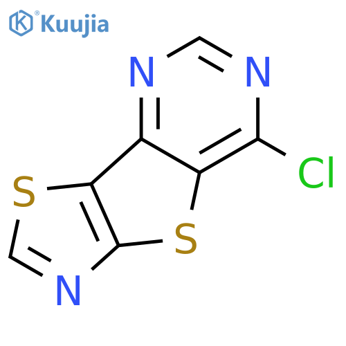 Thiazolo[5',4':4,5]thieno[3,2-d]pyrimidine, 5-chloro- structure