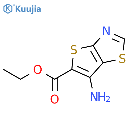 Thieno[2,3-d]thiazole-5-carboxylic acid, 6-amino-, ethyl ester structure