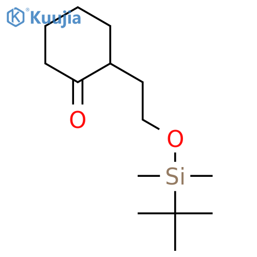 Cyclohexanone, 2-[2-[[(1,1-dimethylethyl)dimethylsilyl]oxy]ethyl]- structure