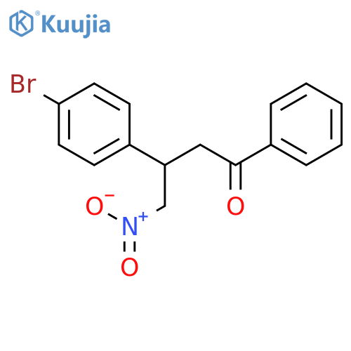1-Butanone, 3-(4-bromophenyl)-4-nitro-1-phenyl-, (-)- structure