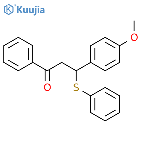 1-Propanone, 3-(4-methoxyphenyl)-1-phenyl-3-(phenylthio)-, (+)- structure