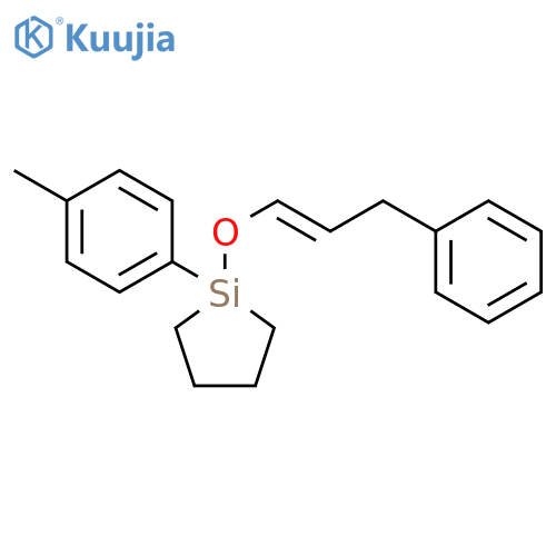 SILACYCLOPENTANE, 1-(4-METHYLPHENYL)-1-[(3-PHENYL-1-PROPENYL)OXY]- structure