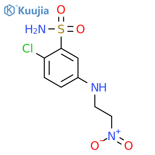 Benzenesulfonamide, 2-chloro-5-[(2-nitroethyl)amino]- structure
