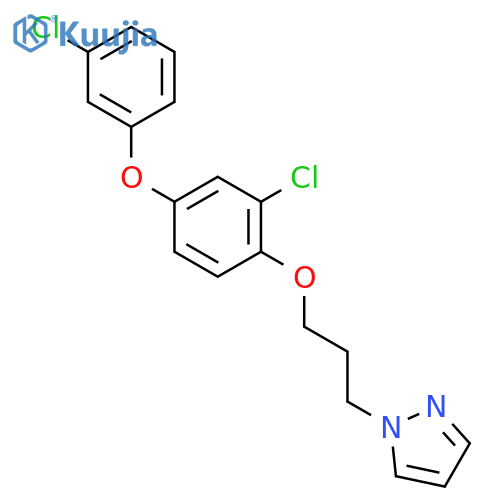 1H-Pyrazole, 1-[3-[2-chloro-4-(3-chlorophenoxy)phenoxy]propyl]- structure