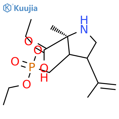Proline, 3-[(diethoxyphosphinyl)methyl]-2-methyl-4-(1-methylethenyl)- structure