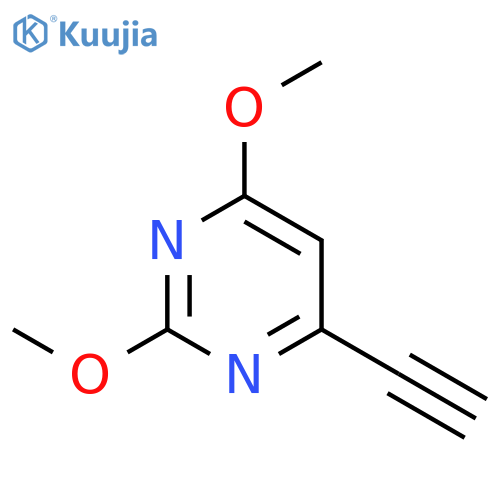 Pyrimidine, 4-ethynyl-2,6-dimethoxy- structure