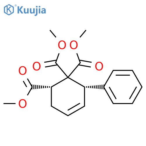 4-Cyclohexene-1,1,2-tricarboxylic acid, 6-phenyl-, trimethyl ester, cis- structure