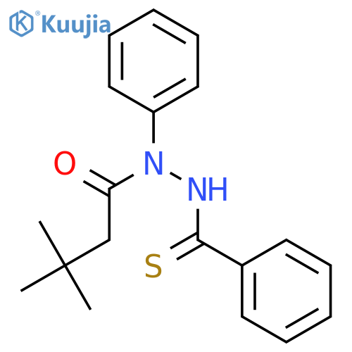 Butanoic acid, 3,3-dimethyl-, 1-phenyl-2-(phenylthioxomethyl)hydrazide structure