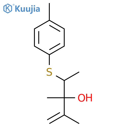 1-Penten-3-ol, 2,3-dimethyl-4-[(4-methylphenyl)thio]- structure