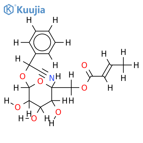(R)-2-(6'-O-trans-2-butenoyl-beta-D-glucopyranosyloxy)-phenylacetonitrile structure