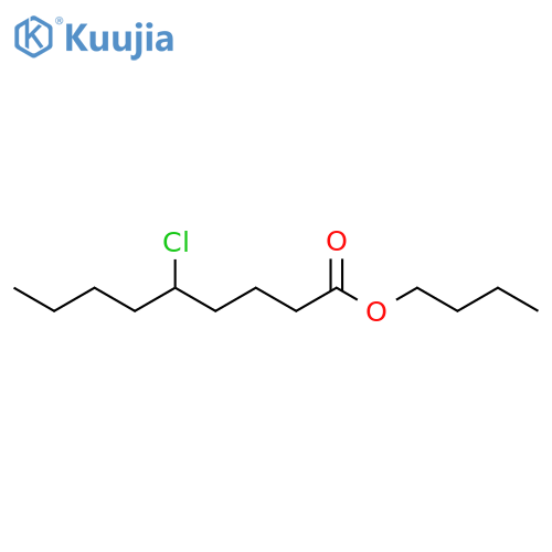 Nonanoic acid, 5-chloro-, butyl ester structure