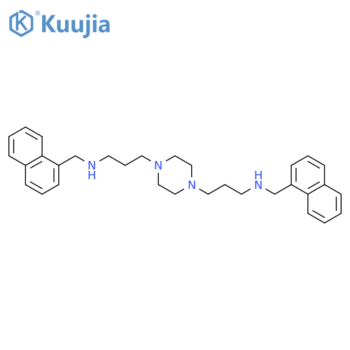 1,4-Piperazinedipropanamine, N,N'-bis(1-naphthalenylmethyl)- structure