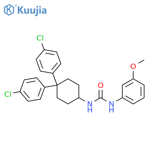 UREA, N-[4,4-BIS(4-CHLOROPHENYL)CYCLOHEXYL]-N'-(3-METHOXYPHENYL)- structure