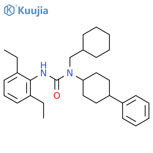 Urea,N-(cyclohexylmethyl)-N'-(2,6-diethylphenyl)-N-(4-phenylcyclohexyl)-, trans-(9CI) structure