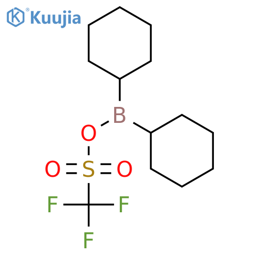 Dicyclohexyl(trifluoromethanesulfonyloxy)borane structure