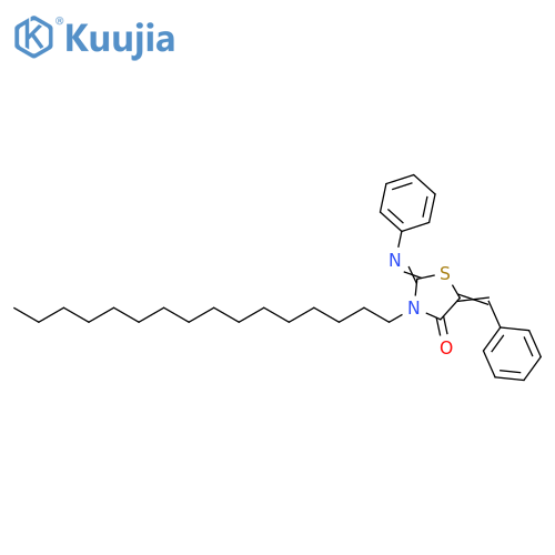 4-Thiazolidinone, 3-hexadecyl-2-(phenylimino)-5-(phenylmethylene)- structure