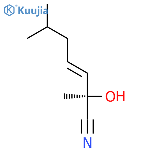 Heptenenitrile, 2-hydroxy-2,6-dimethyl-, (R)- structure