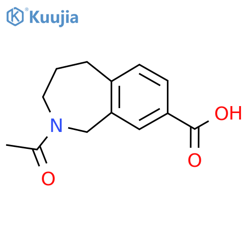 2-acetyl-2,3,4,5-tetrahydro-1H-2-benzazepine-8-carboxylic acid structure