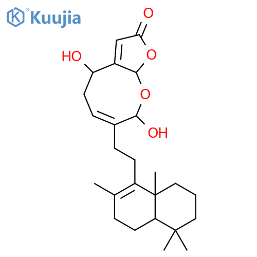 4H-Furo[2,3-b]oxocin-2(9aH)-one, 5,8-dihydro-4,8-dihydroxy-7-[2-(3,4,4a,5,6,7,8,8a-octahydro-2,5,5,8a-tetramethyl-1-naphthalenyl)ethyl]- (9CI) structure