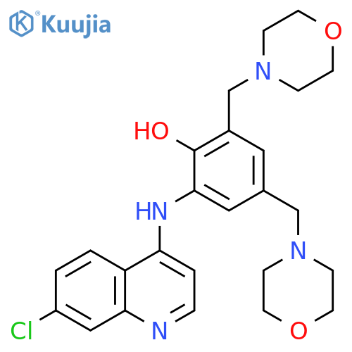 Phenol, 2-[(7-chloro-4-quinolinyl)amino]-4,6-bis(4-morpholinylmethyl)- structure