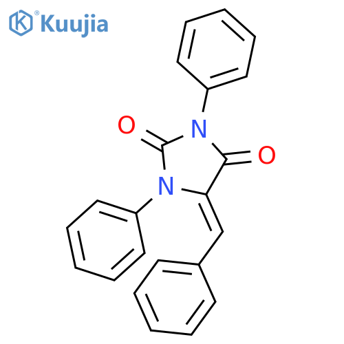 2,4-Imidazolidinedione, 1,3-diphenyl-5-(phenylmethylene)-, (5E)- structure